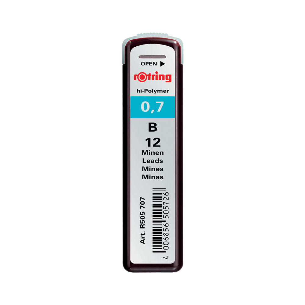Mine creion mecanic Rotring, 0.7 mm , B, 12 bucati/cutie Mine creion mecanic Rotring, 0.7 mm , B, 12 bucati/cutie